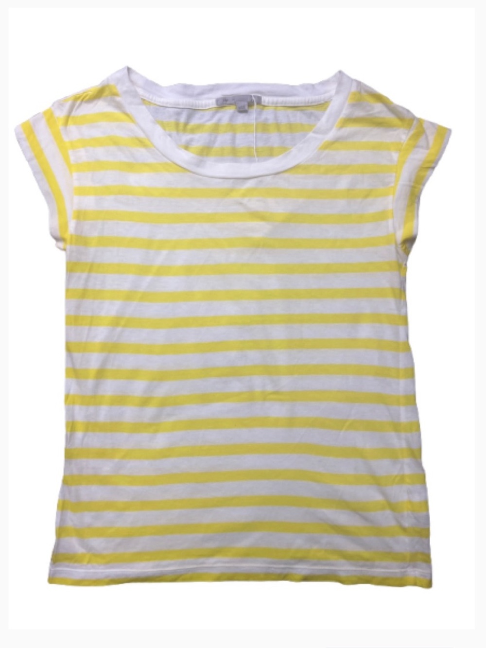 GAP Casual Yellow & White Striped Short-Sleeve Tee